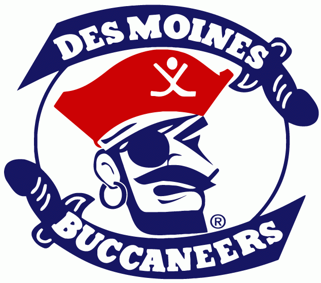 des moines buccaneers 1980-2005 primary logo iron on transfers for clothing